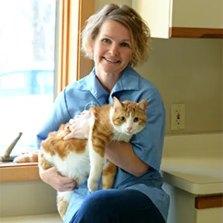 Dr. Sherry Aardsma holding cat